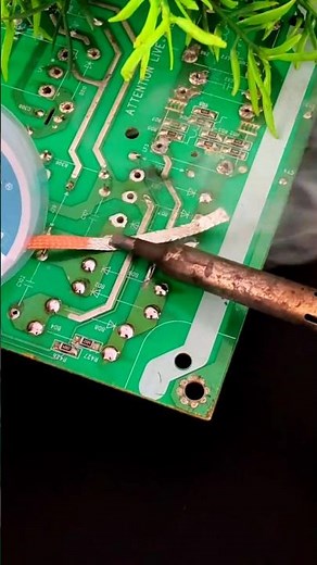 PCB Power Track Repair Using Heavy Wire Jumper | Professional Soldering Fix #PCBRepair #TrackRepair