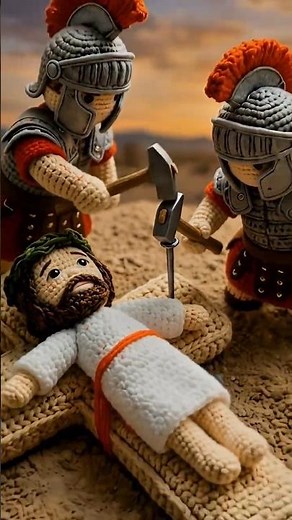 They Nailed Him to the Cross ✝️ | Jesus’ Sacrifice in Crochet Diorama
