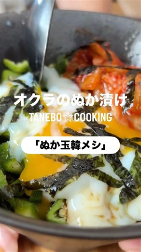 【ぬか玉韓メシ】オクラのぬか漬け たね坊のぬか床 #ぬか床 #ぬか漬け #簡単レシピ #料理 #レシピ #節約 #時短 #short #shorts