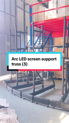 Full installation video of the curved LED screen supporting the truss! #led #setup #arc #aluminum #support
