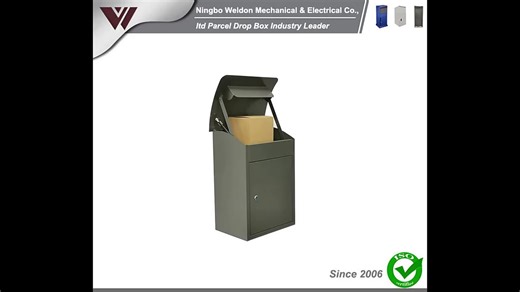 Heavy Duty Waterproof Galvanized Steel Parcel Drop Box Secure Locking System Large Capacity Free-Standing Outdoor Package