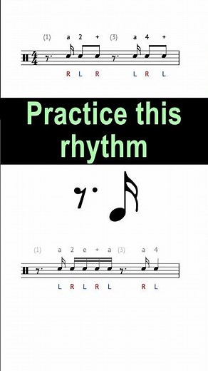 Syncopated 16th Note Rhythm Exercise @ 80 bpm