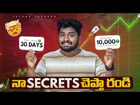 How I Hit 10K Subscribers in 30 Days (My YouTube Growth Strategy) In Telugu By Telugu Techpad