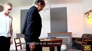 TUTOR4K. Porn Actress Plays Professor who Takes Hard Cock in Cozy Hole