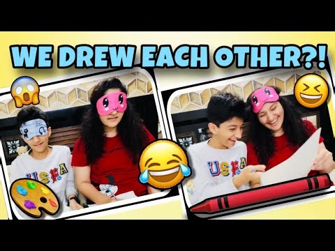 Blindfold Drawing Challenge 🎨 | Mom vs Son | Life With Us Two