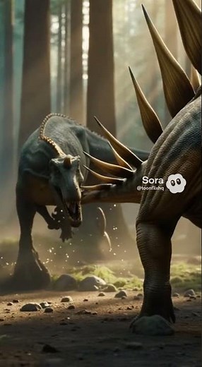 Kentrosaurus vs Ceratosaurus 🌲 Forest Edge Duel | Dino Clash #shorts