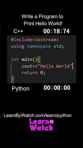 C++ vs Python: which one is faster to write? #cplusplus #python #programming #coding