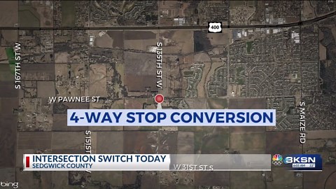 Sedgwick County intersection becoming a four-way stop