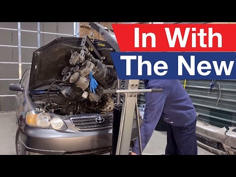 How to install a Toyota Corolla Engine & Trans. through the top. Series finale!
