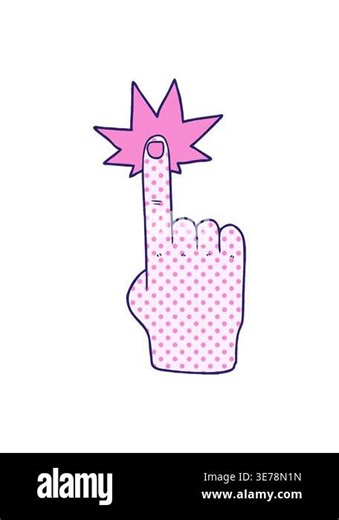 bob and pause animation of cartoon pointing hand Stock Video Footage - Alamy