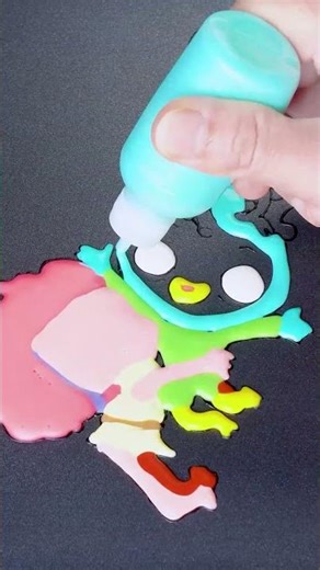 Funny Cartoon Pancake Stack Cute Monster Breakfast Fun! #shorts #pancakeart #satisfying