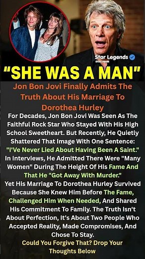 "I'm Not a Saint" — Jon Bon Jovi Opens Up About His Marriage