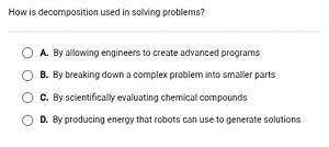 How is decomposition used in solving problems?A. By allowing e... | Filo