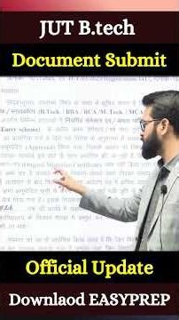 JUT B tech | 1st Semester Registration List 2025-26 | Full Notice | Document Verification Guide #jut
