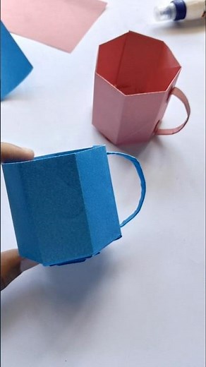 Diy color full paper cups ☕ craft/) Diy paperwork tutorial easy//