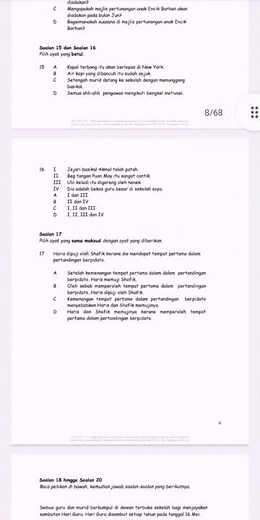 TAHAP 2 : MODUL PEPERIKSAAN PBD BAHASA MELAYU TAHUN 4 (KERTAS 1 DAN KERTAS 2)