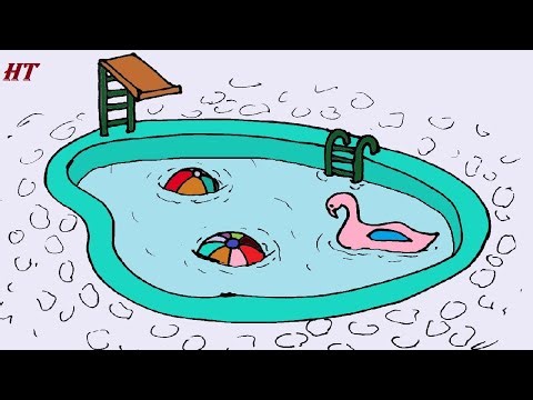 How to Draw a Swimming Pool Easy