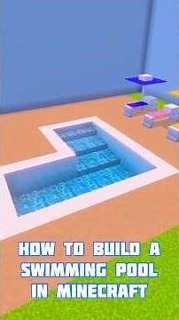 How To Build A Swimming Pool In Minecraft☀️⛱️