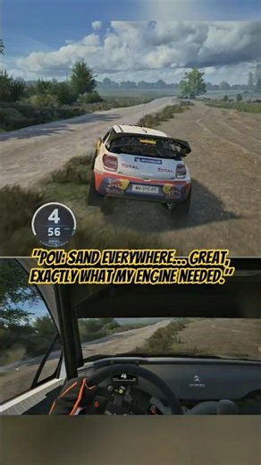 Road Slice ⚡ Citroen Rally Cuts with Wild Sandy Speed 🔥 #simulator #wrc #ytshorts