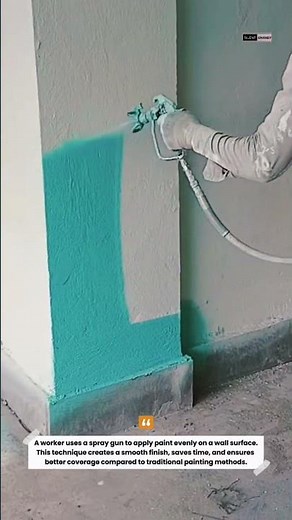 Wall Spray Painting Technique | Smooth & Satisfying Finishing Process