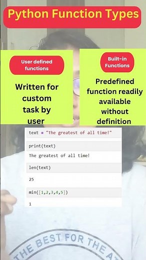 User defined VS Built-in functions | python #pythoninterview #pythonforbeginners #pythonintamil