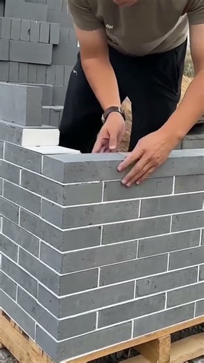 Expert Concrete Block Stacking Creating Perfect Corners And Clean Lines #popular #construction