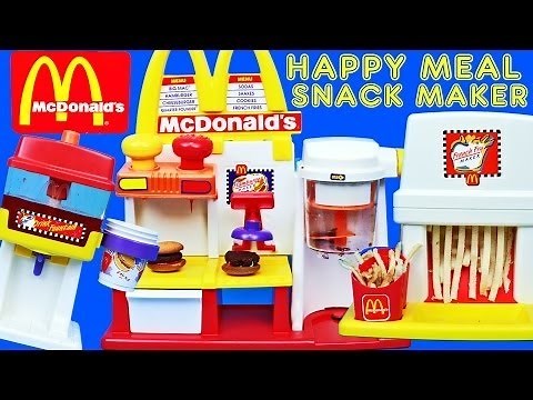 MEGA McDonalds Happy Meal Magic Snack Maker Set Hamburger French Fries & Drink Makers DisneyCarToys