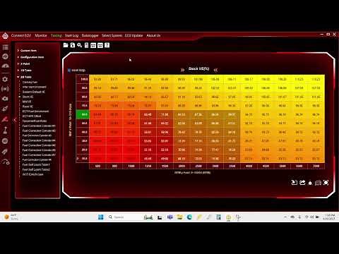 Aces EFI VE table adjustment