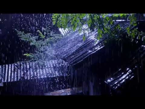 5 Minutes of Heavy Rain and Thunderstorm Sounds Under Tin Roof for Deep Sleep