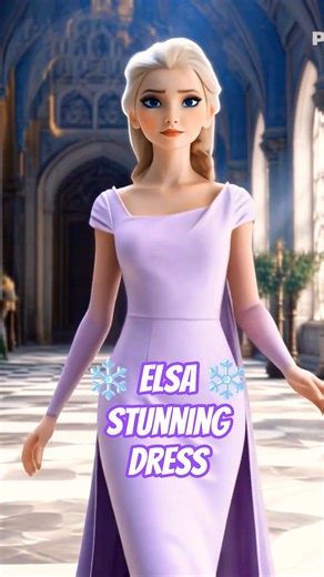 Elsa dazzles in new purple dress ❄️♥️ Frozen Elsa Video #disney #elsa #disneyprincess #frozen3