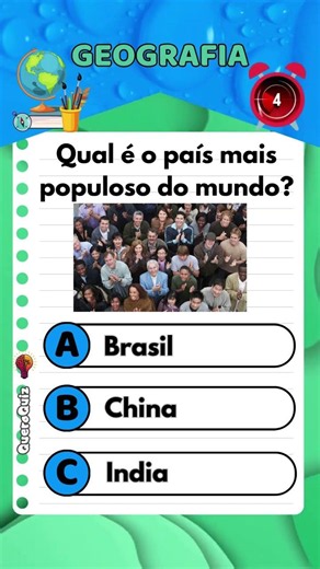 Geografia Geral Teste seus conhecimentos com essas 5 perguntas!! #quiz #shorts #geografia