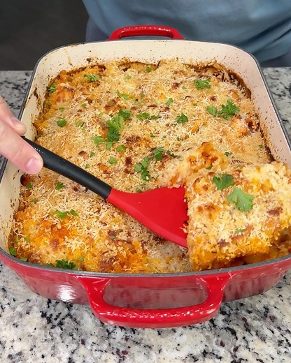 Dump and Bake: Chicken Parmesan Casserole 🤩 | Cooking With Kyle