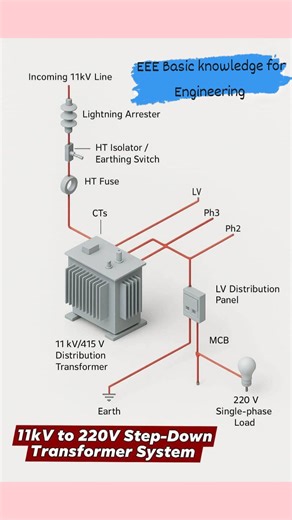 11Kv To 220v Step Down transformer system | EEE- Basic Knowledge for Engineering