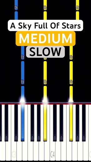 A Sky Full of Stars ✨ (MEDIUM SLOW Piano Tutorial) - Coldplay