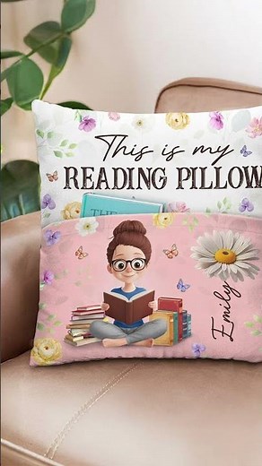 Custom Pocket Pillow - Bookish Gifts For Book Lovers - Reading Is My Therapy - PK-MQ0501 V1.2