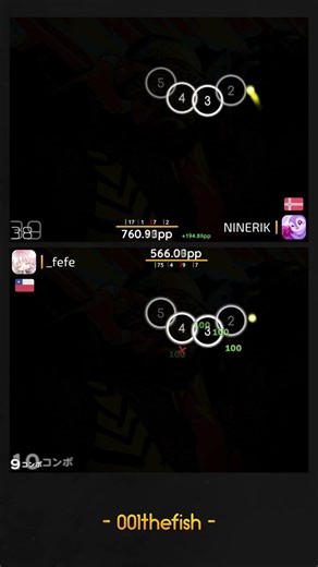 NINERIK vs _fefe! // Ata - I'm Not Crazy (Ciyus Miapah) [OKSY Drive - ANOTHER] +HDDT#osu #osugame
