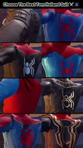 Best Tom Holland Movie Suits ⚔️🔥| Marvel's Spider-Man | #spiderman #brandnewday #shorts #fyp