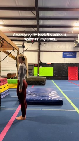 Backflip without swinging arms | Impressive gymnastics trick