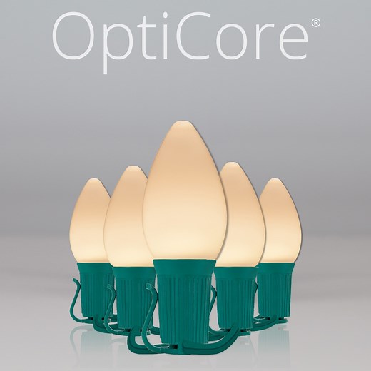 Christmas Lights - C7 Warm White Smooth Opticore Commercial LED Christmas Lights - Christmas Lights, Etc