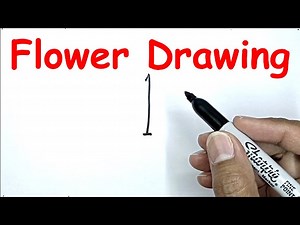 How To Draw A Flower And Label Its Parts With Number 1 | Drawing With Number - Videos For Kids