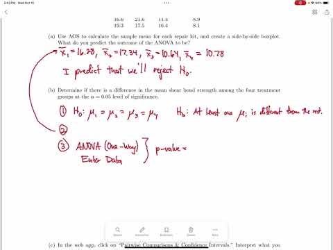 Stats Lecture 3.8: One-Way ANOVA (Testing Three or More Means)