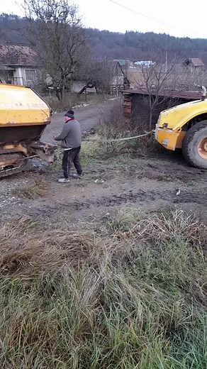Operating a Front Loader in a Rural Setting