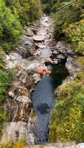 The best camera throw cliff jump – amazing POV action!