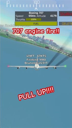 707 engine fire!! #ptfs #subscribe #fyp