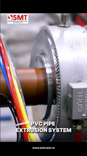 PVC Pipe Production Process | Advanced PVC Extrusion System #machine #shorts