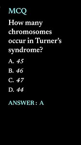 Turner Syndrome MCQ Quiz | 5 Important Questions with Answers