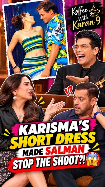 KARISMA'S SHORT DRESS MADE SALMAN STOP THE SHOOT?! 😱 | Koffee With Karan 9 #Shorts