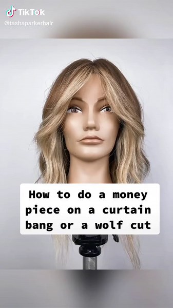 Money Piece Highlights: Curtain Bangs and Wolf Cut Tutorial