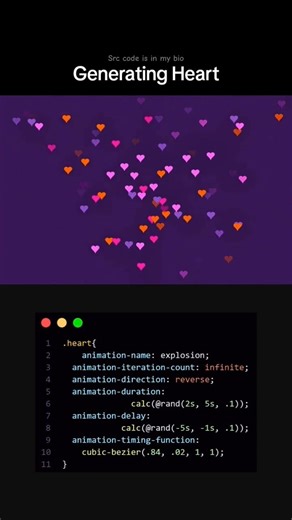 #programming #coding #heart #love #animation #html #css #javascript