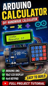 Arduino Calculator Project 🔢 | Arduino UNO + 4x4 Keypad + 16x2 LCD | DIY Calculator